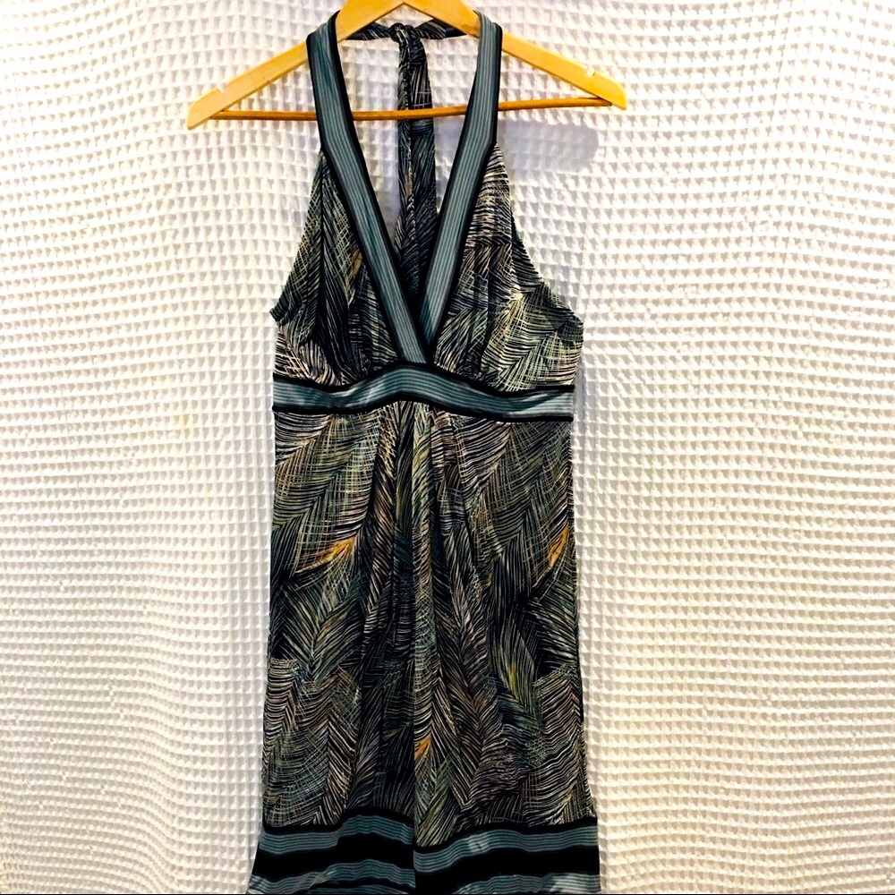New BCBG Maxazria silky halter dress